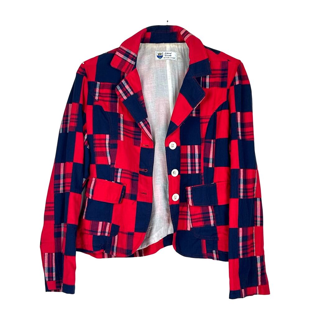 Made in Bermuda madras blazer. Patchwork. Women’s medium.